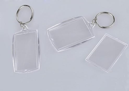 透明なプラスチック製キーホルダー 5/10/20/30 個白いプラスチック透明なクリアバックルボタン